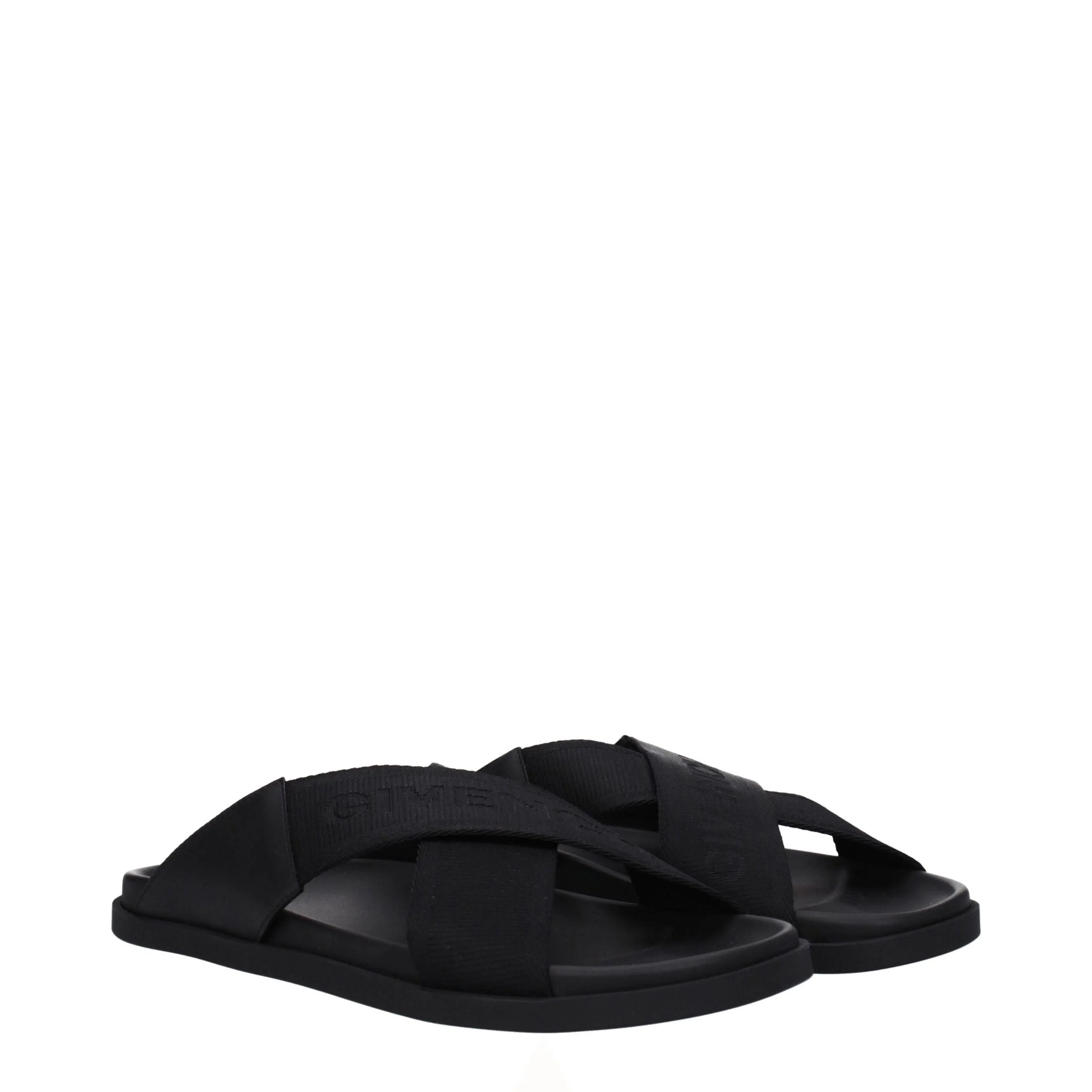 Givenchy Black Fabric Slippers Sandals - EU40/US7