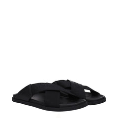 Givenchy Black Fabric Slippers Sandals - EU40/US7