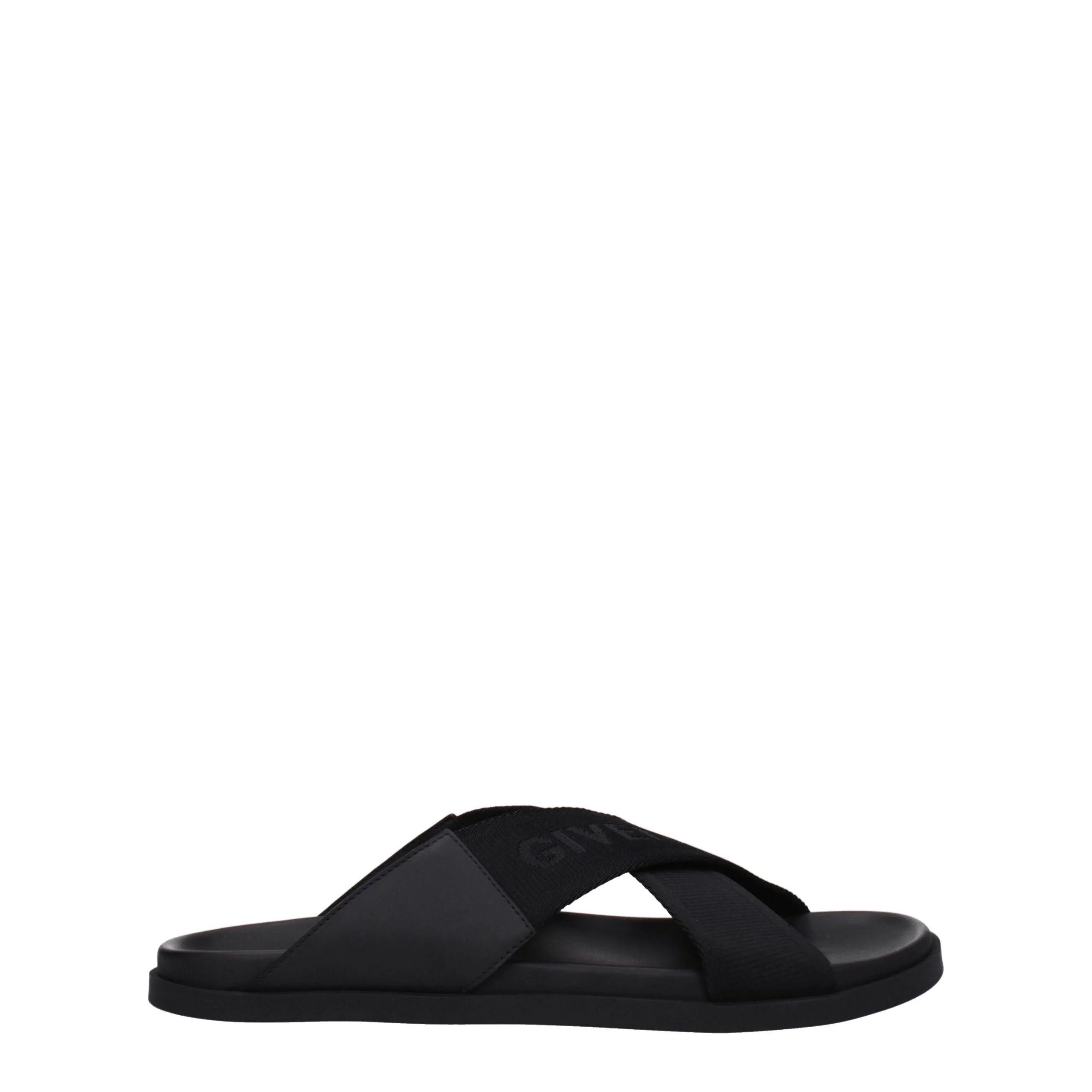 Givenchy Black Fabric Slippers Sandals - EU40/US7