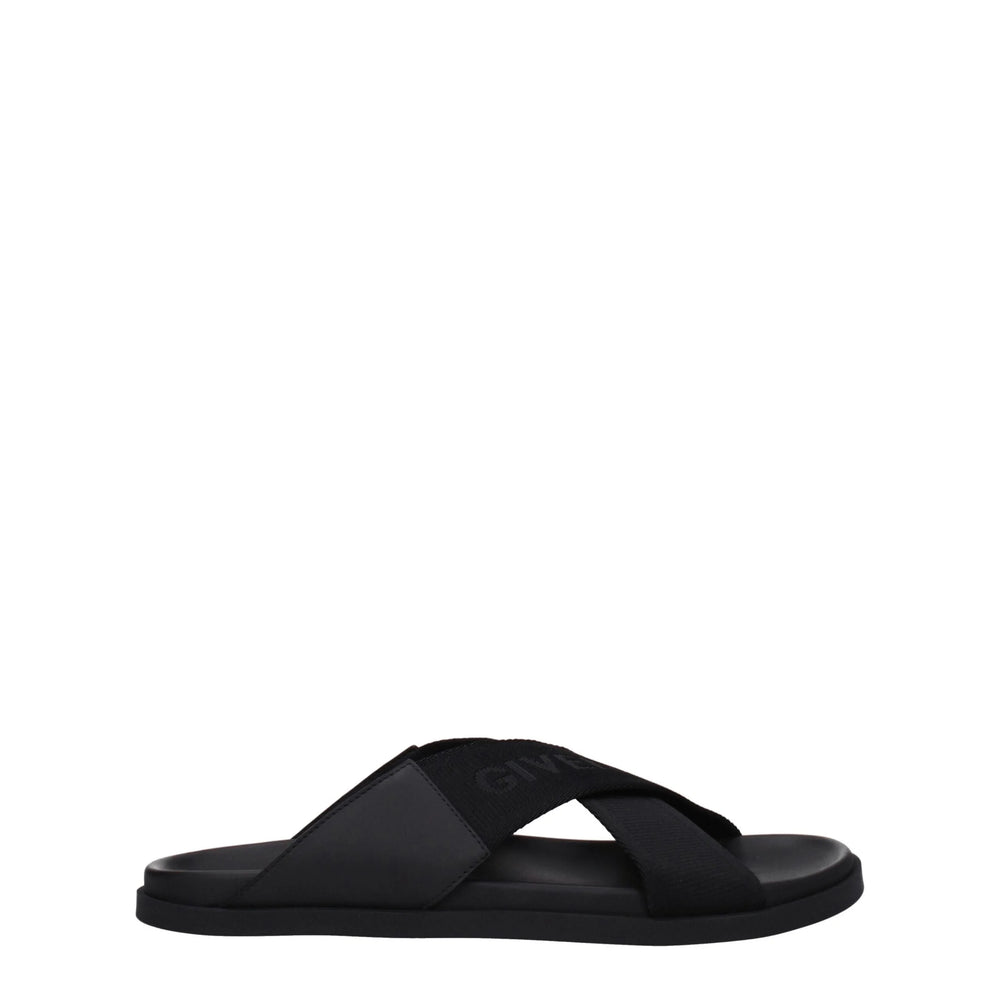 Givenchy Black Fabric Slippers Sandals - EU40/US7