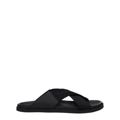 Givenchy Black Fabric Slippers Sandals - EU40/US7