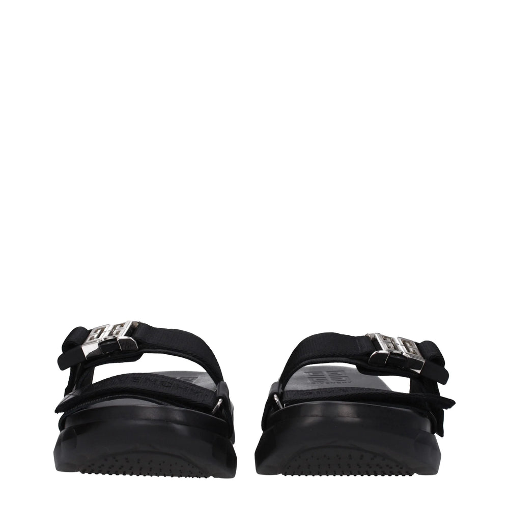 Givenchy Black Fabric Slippers Sandals - EU40/US7 - Sandals