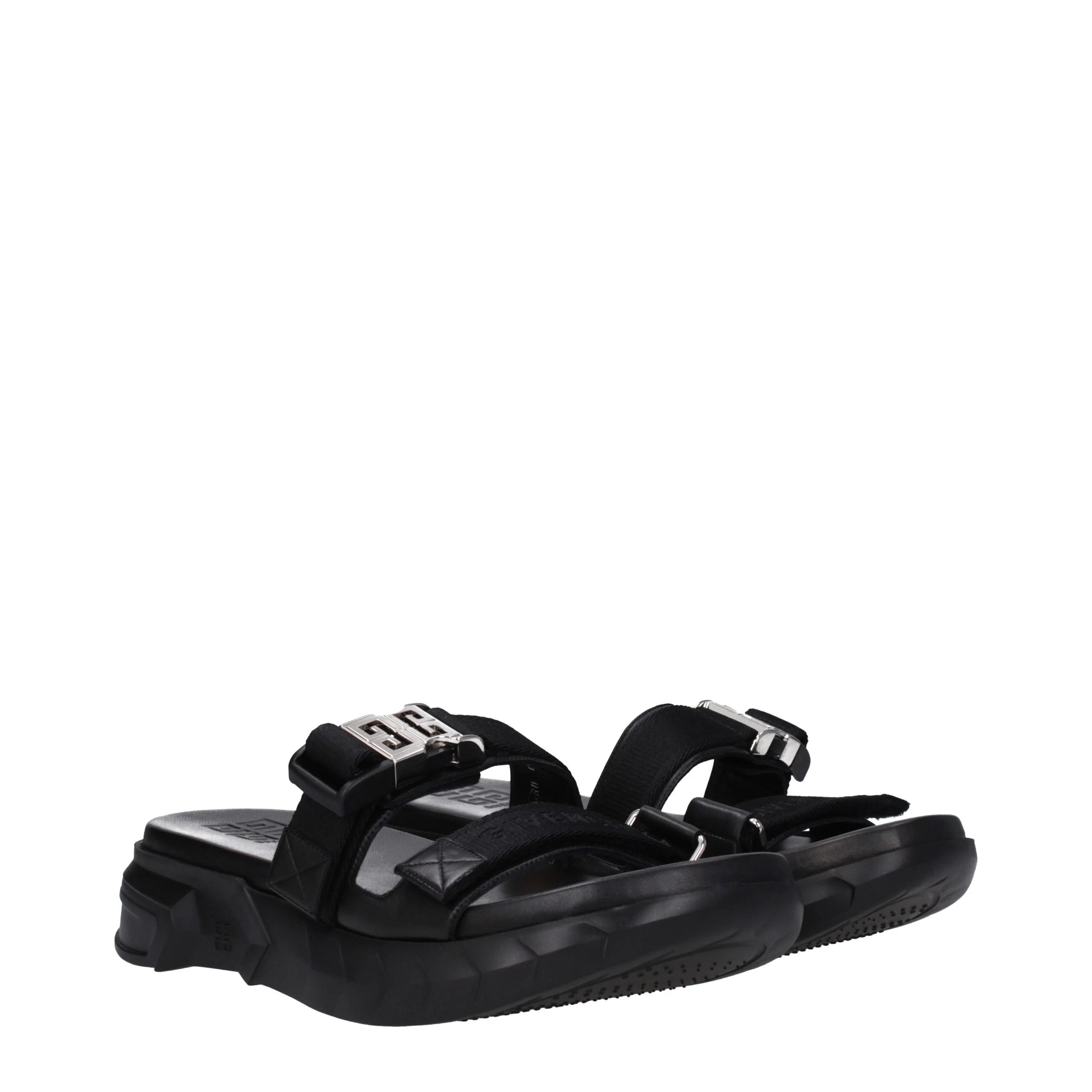 Givenchy Black Fabric Slippers Sandals - EU40/US7