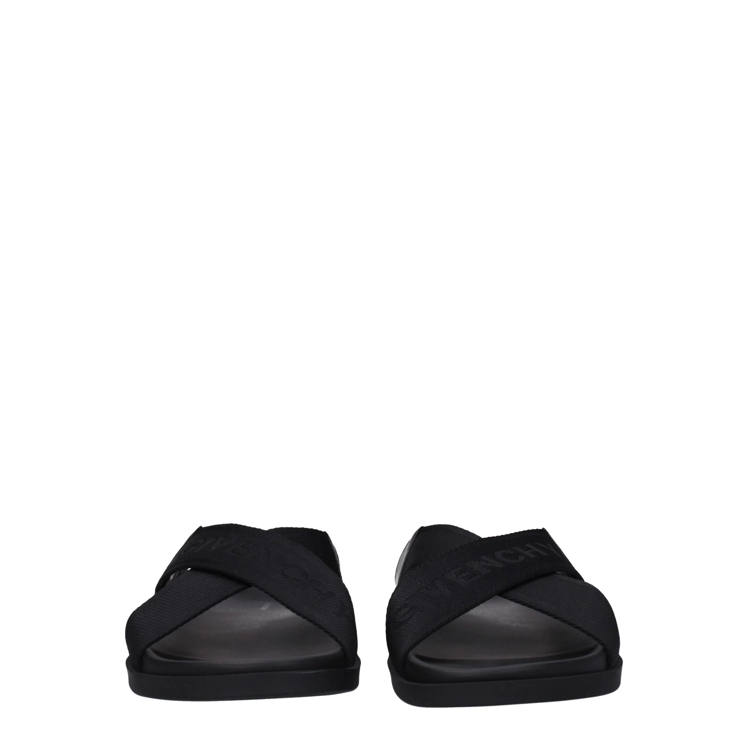Givenchy Black Fabric Slippers Sandals - EU40/US7