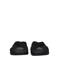 Givenchy Black Fabric Slippers Sandals - EU40/US7