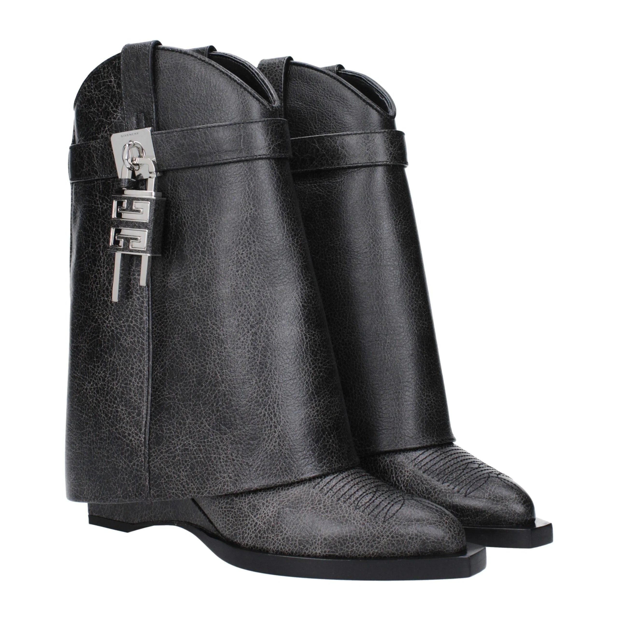 Givenchy Black Leather Ankle Boots