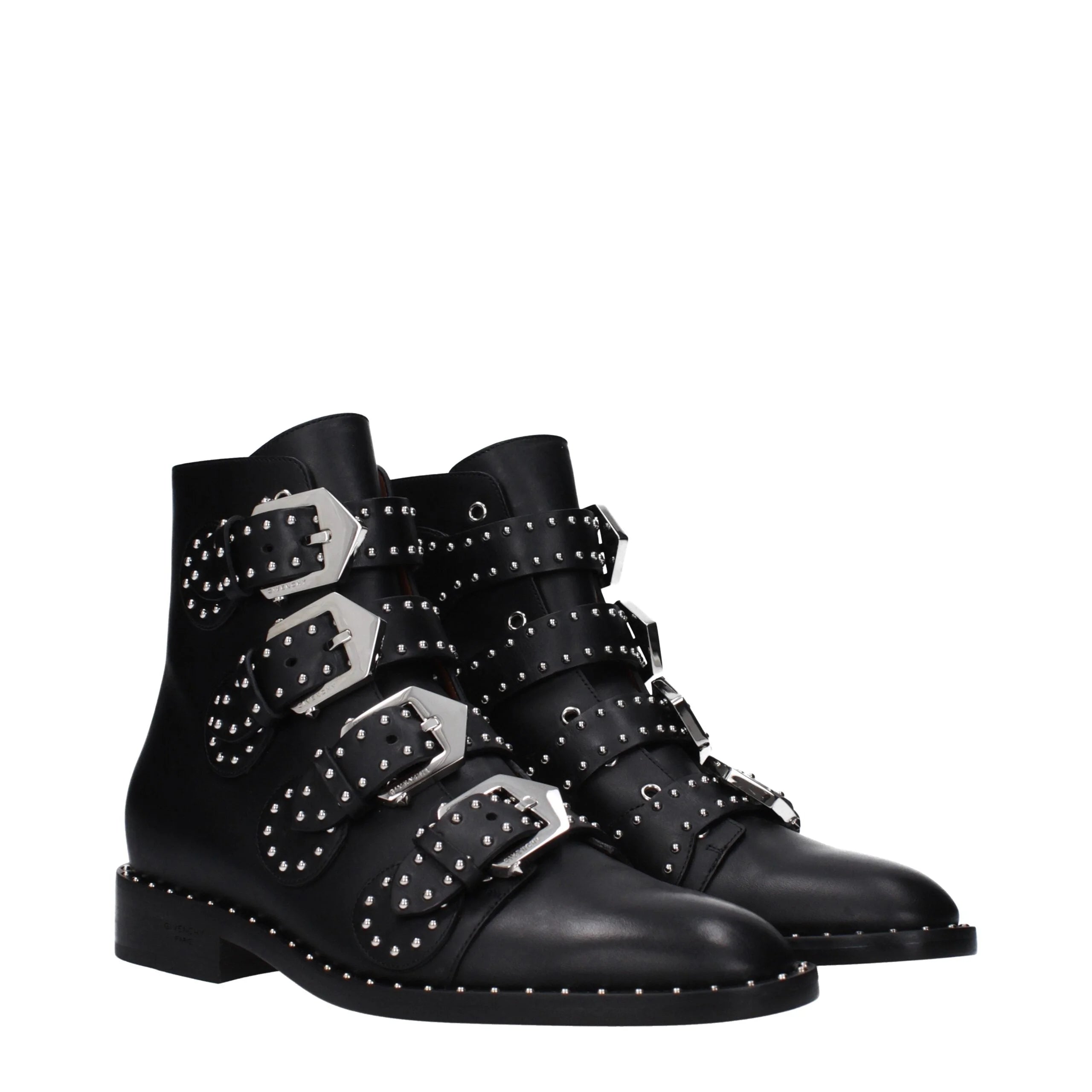 Givenchy Black Leather Ankle Boots - EU35/US5