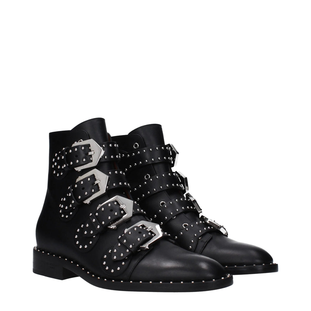Givenchy Black Leather Ankle Boots - EU35/US5