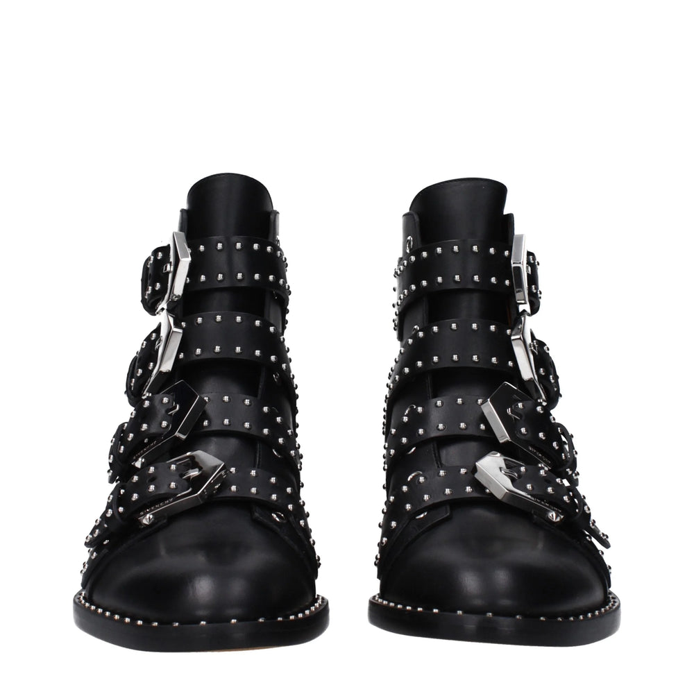 Givenchy Black Leather Ankle Boots - EU35/US5
