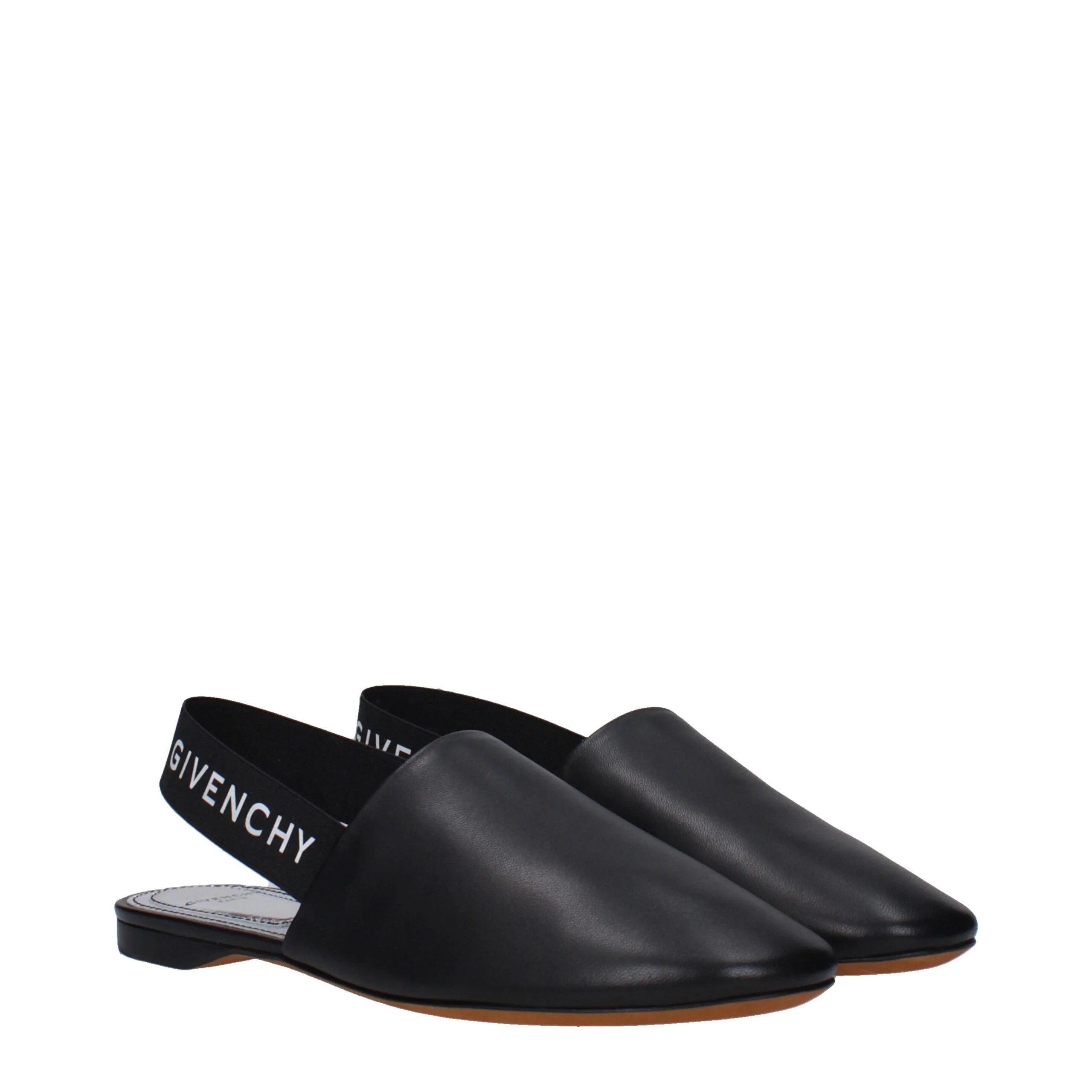 Givenchy Black Leather Mules - EU35/US5 - Flats