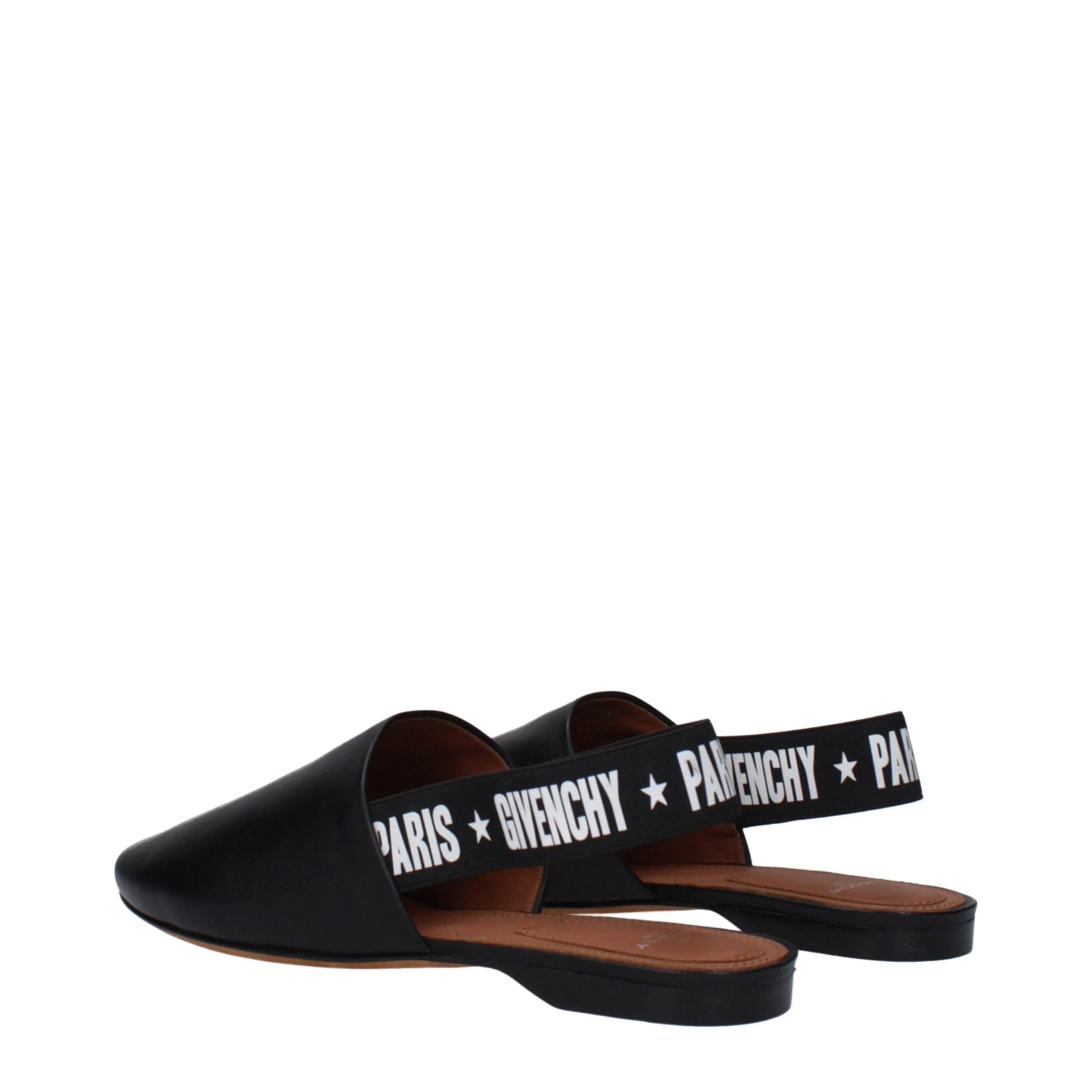 Givenchy Black Leather Slides - EU35/US5