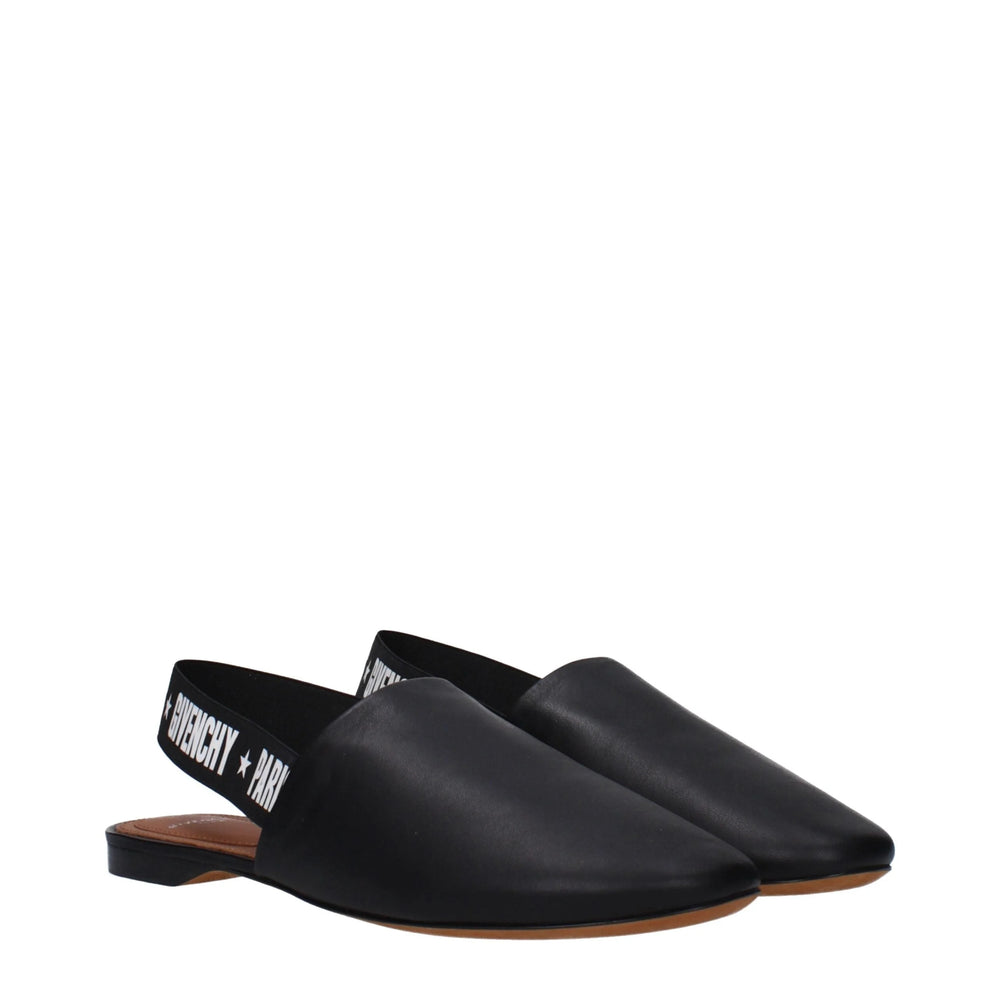 Givenchy Black Leather Slides - EU35/US5 - Sandals