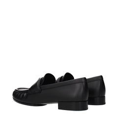 Givenchy Black Leather Slip-On Loafers