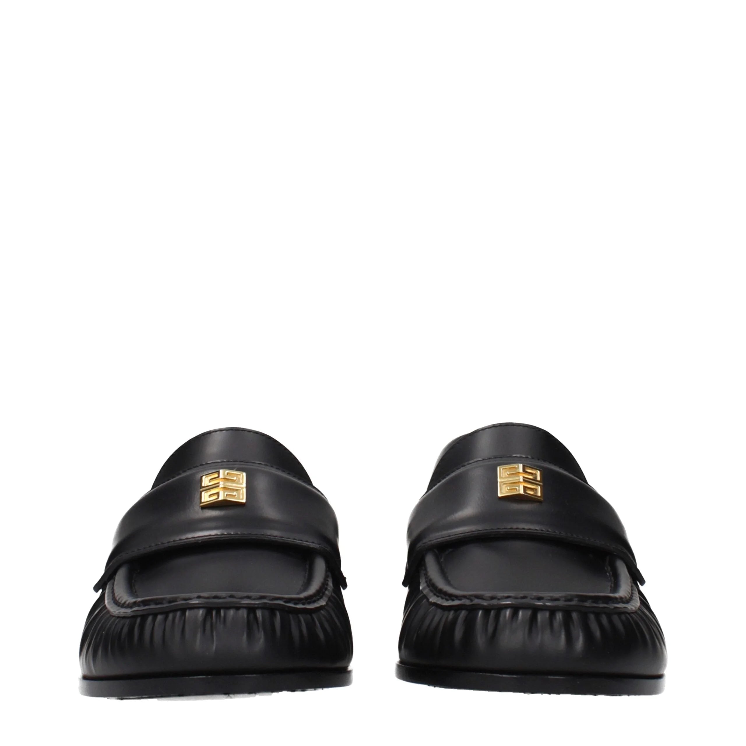 Givenchy Black Leather Slip-On Loafers