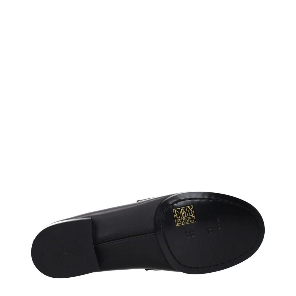 Givenchy Black Leather Slip-On Loafers