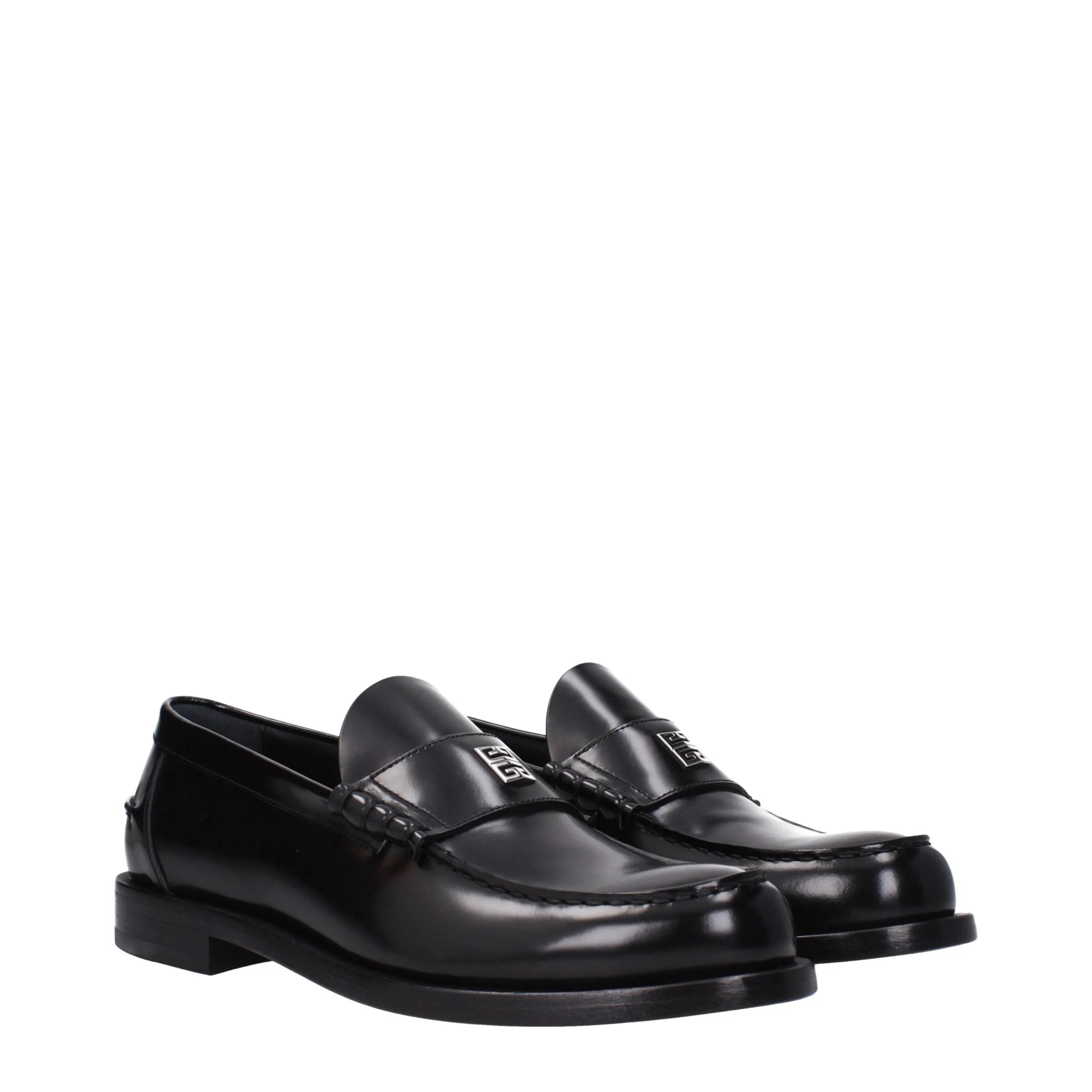Givenchy Black Leather Slip-On Loafers - EU40/US7