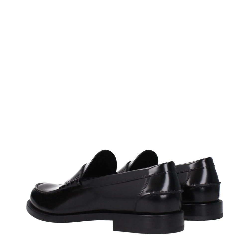 Givenchy Black Leather Slip-On Loafers - EU40/US7