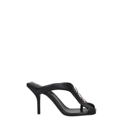 Givenchy Black Leather Stiletto Heels Sandals