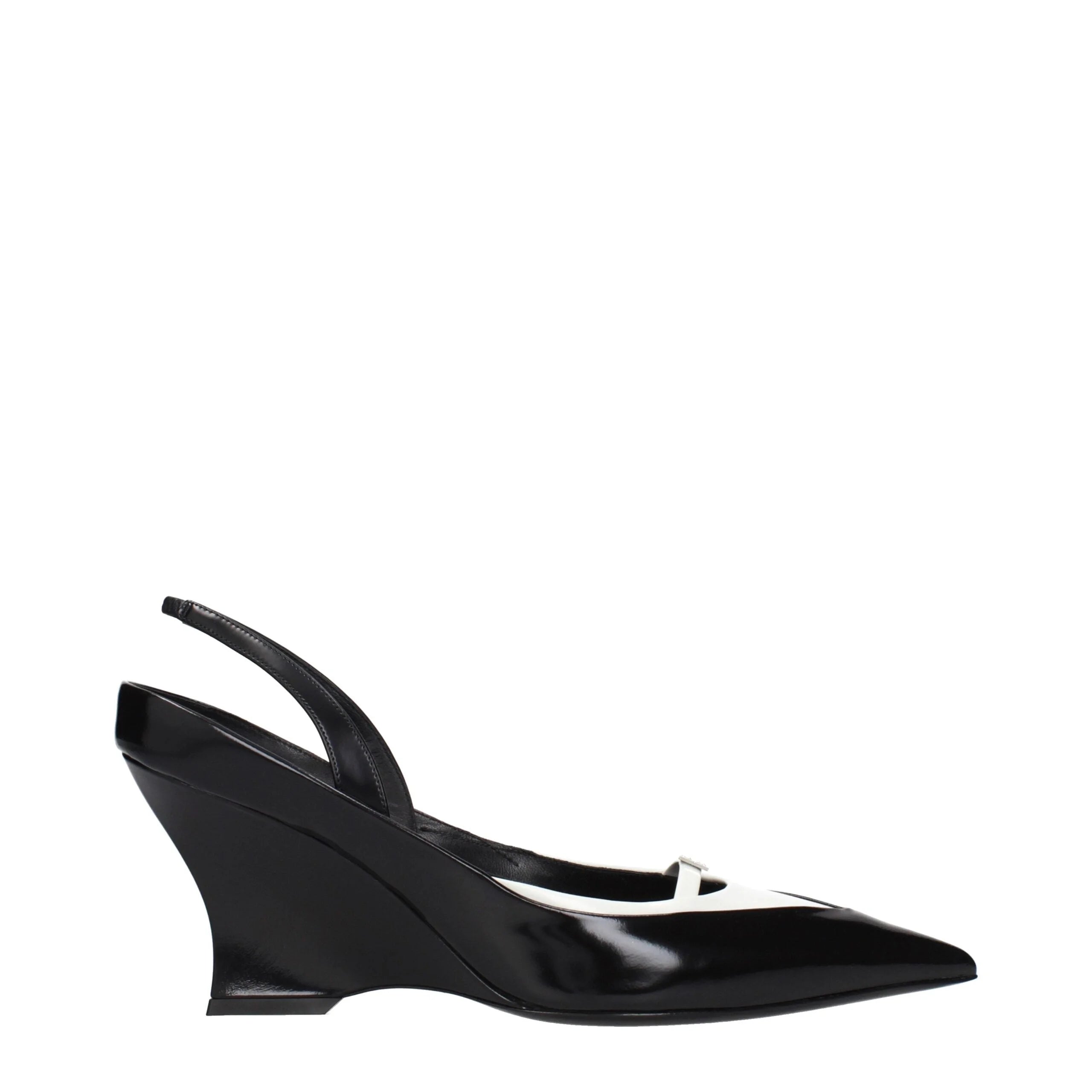 Givenchy Black Leather Wedge Sandals - EU39.5/US9.5
