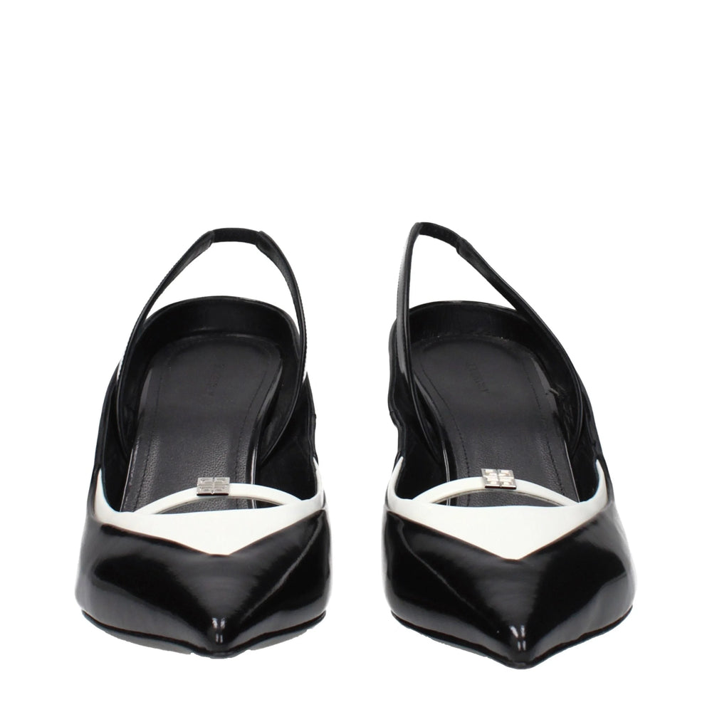 Givenchy Black Leather Wedge Sandals - EU39.5/US9.5