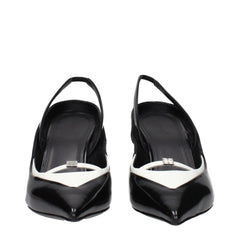 Givenchy Black Leather Wedge Sandals - EU39.5/US9.5