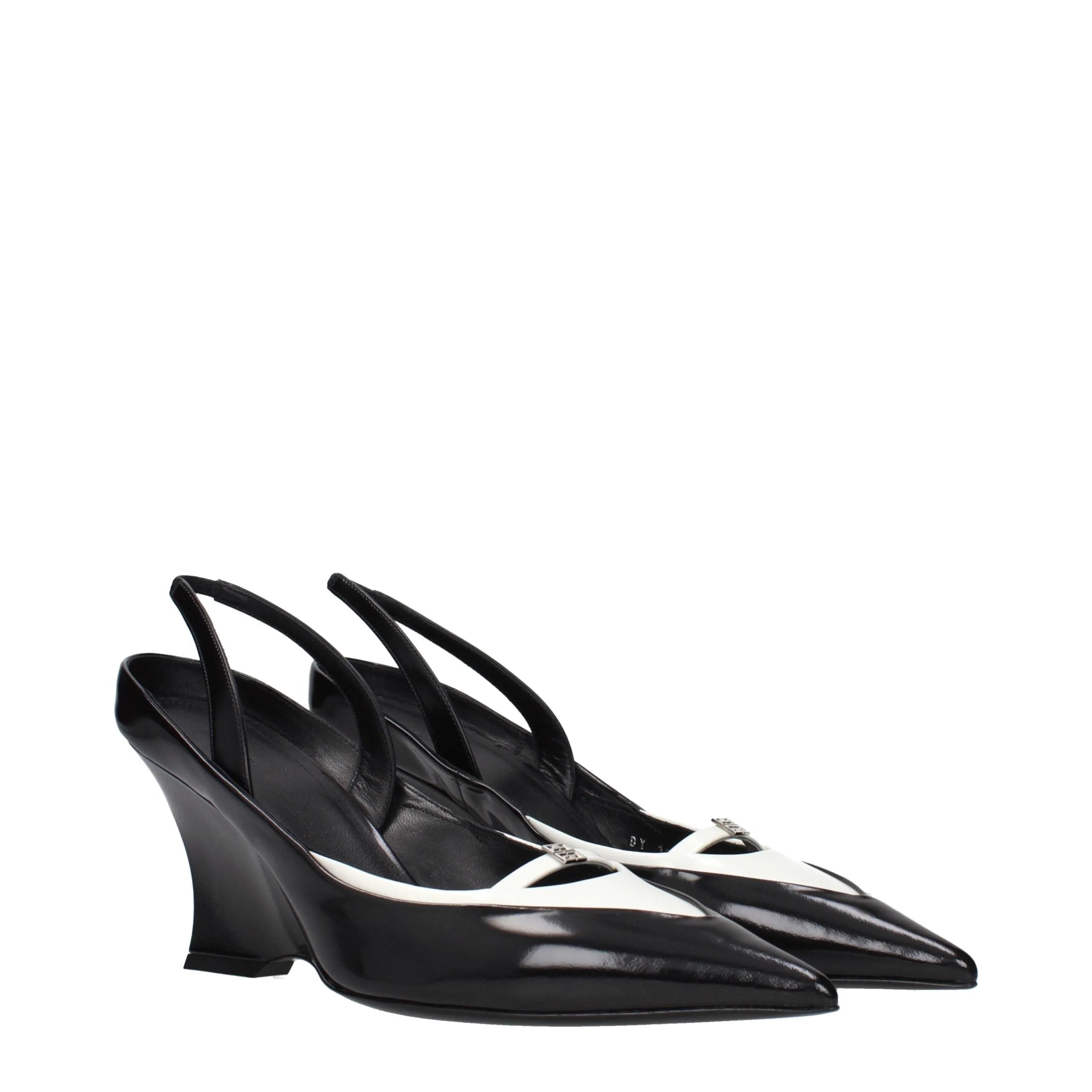 Givenchy Black Leather Wedge Sandals - EU39.5/US9.5