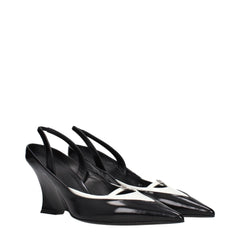 Givenchy Black Leather Wedge Sandals - EU39.5/US9.5