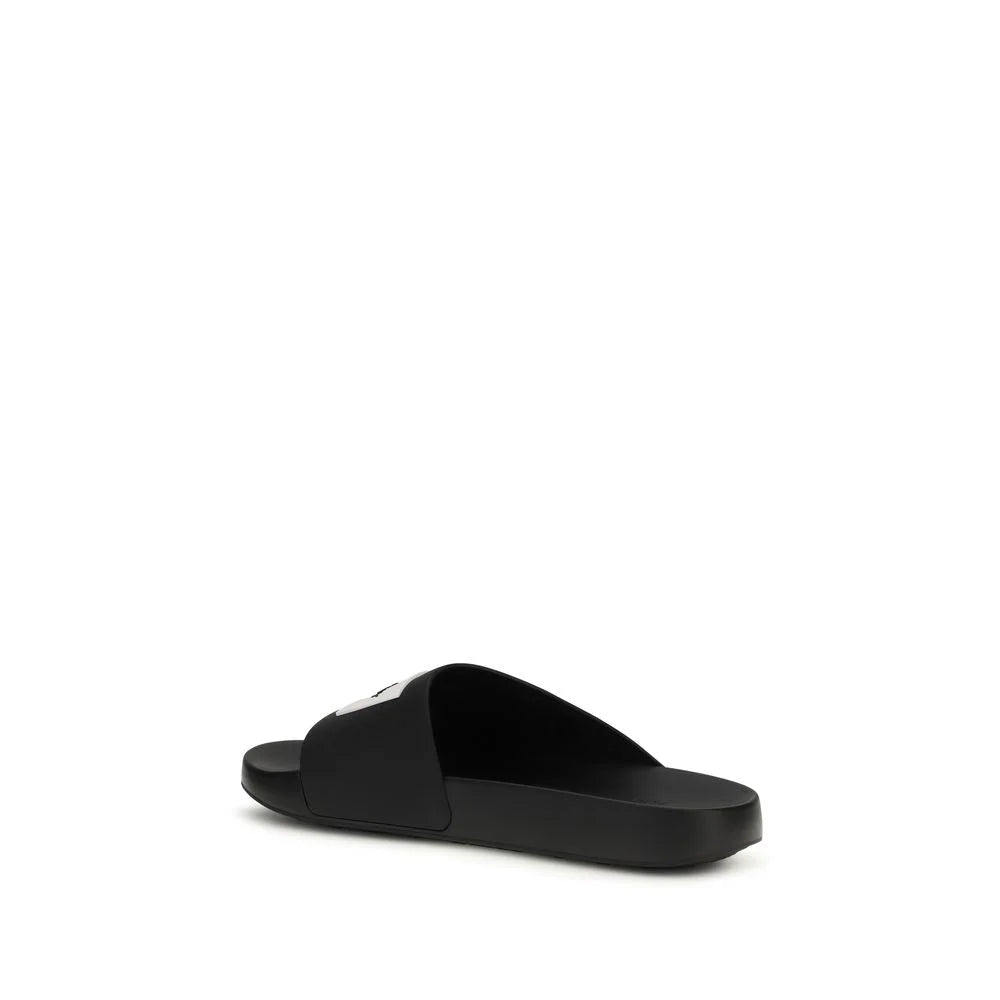 Givenchy Fekete Gumi Papucs - Szandálok