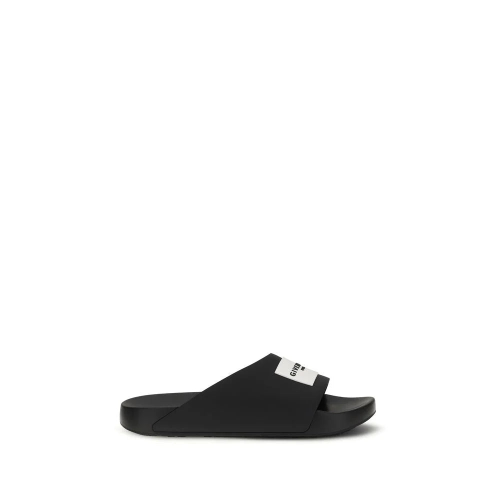 Givenchy Fekete Gumi Papucs - Szandálok