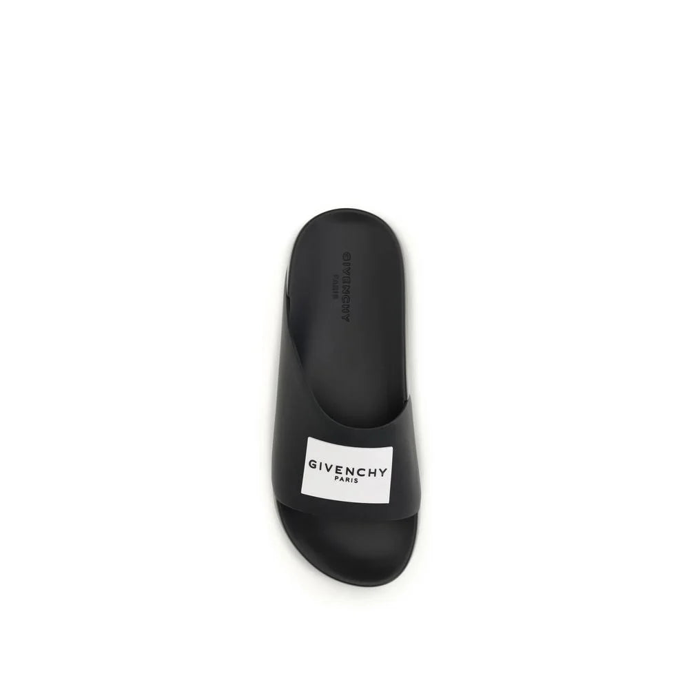 Givenchy Fekete Gumi Papucs - Szandálok