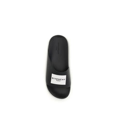 Givenchy Fekete Gumi Papucs - Szandálok