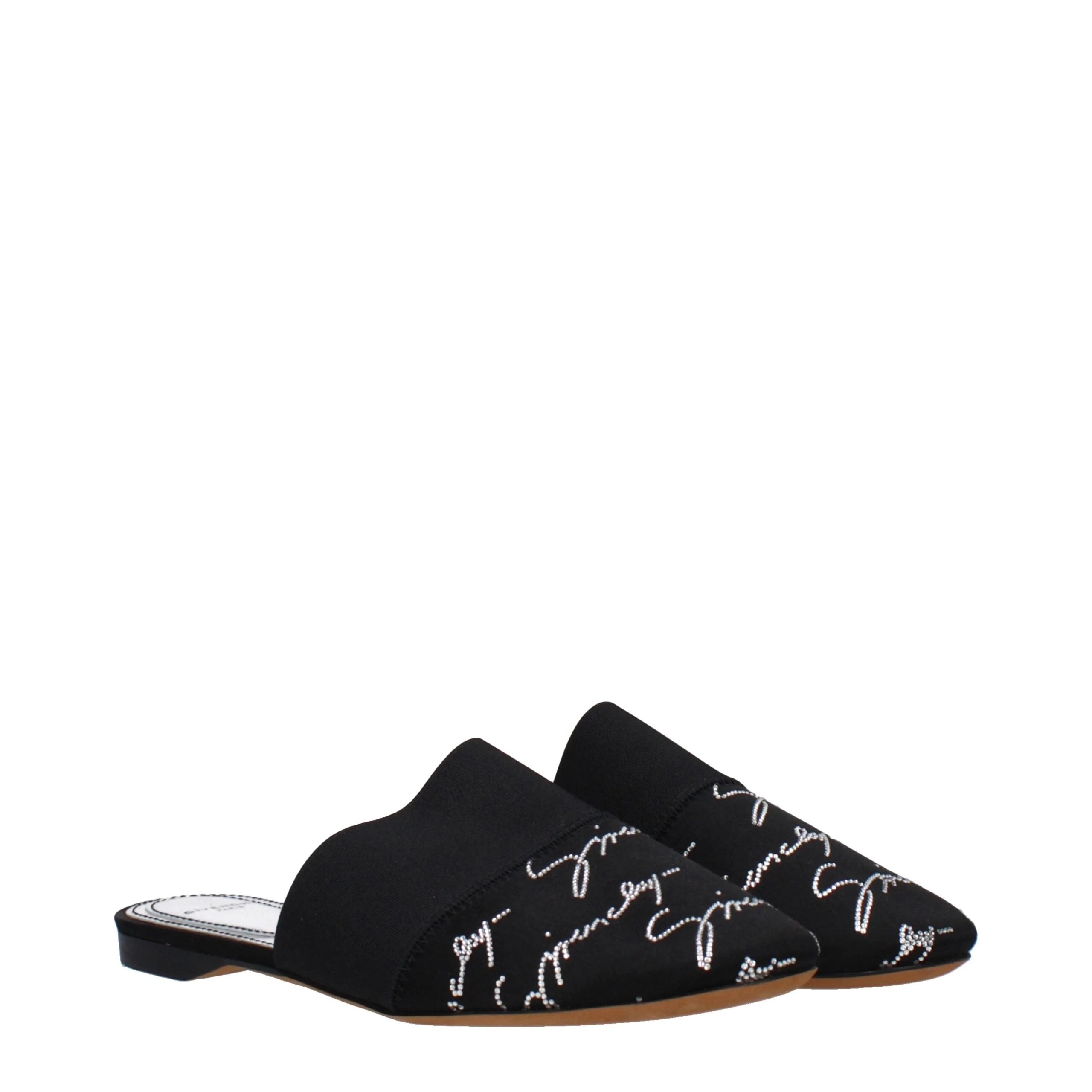 Givenchy Black Satin Slippers Sandals - Sandals