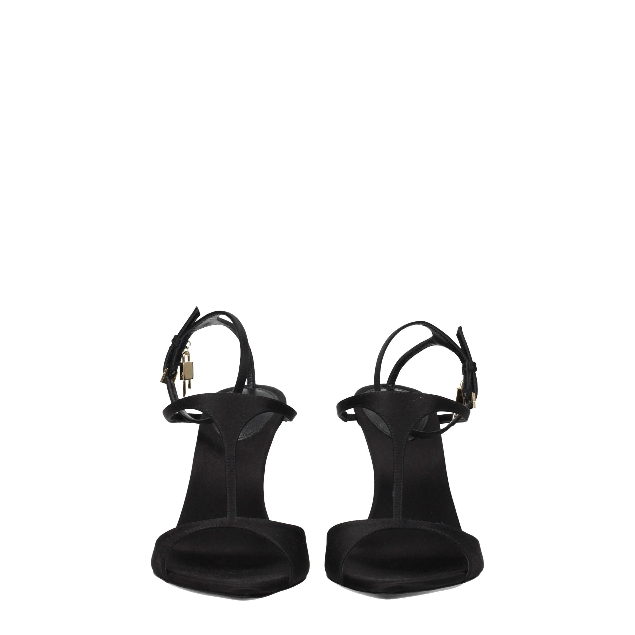 Givenchy Black Satin Stiletto Heels Sandals - EU41/US11