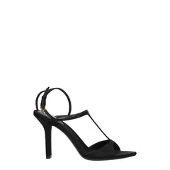 Givenchy Black Satin Stiletto Heels Sandals - EU41/US11