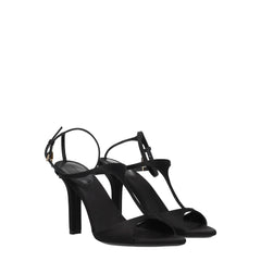 Givenchy Black Satin Stiletto Heels Sandals - EU41/US11