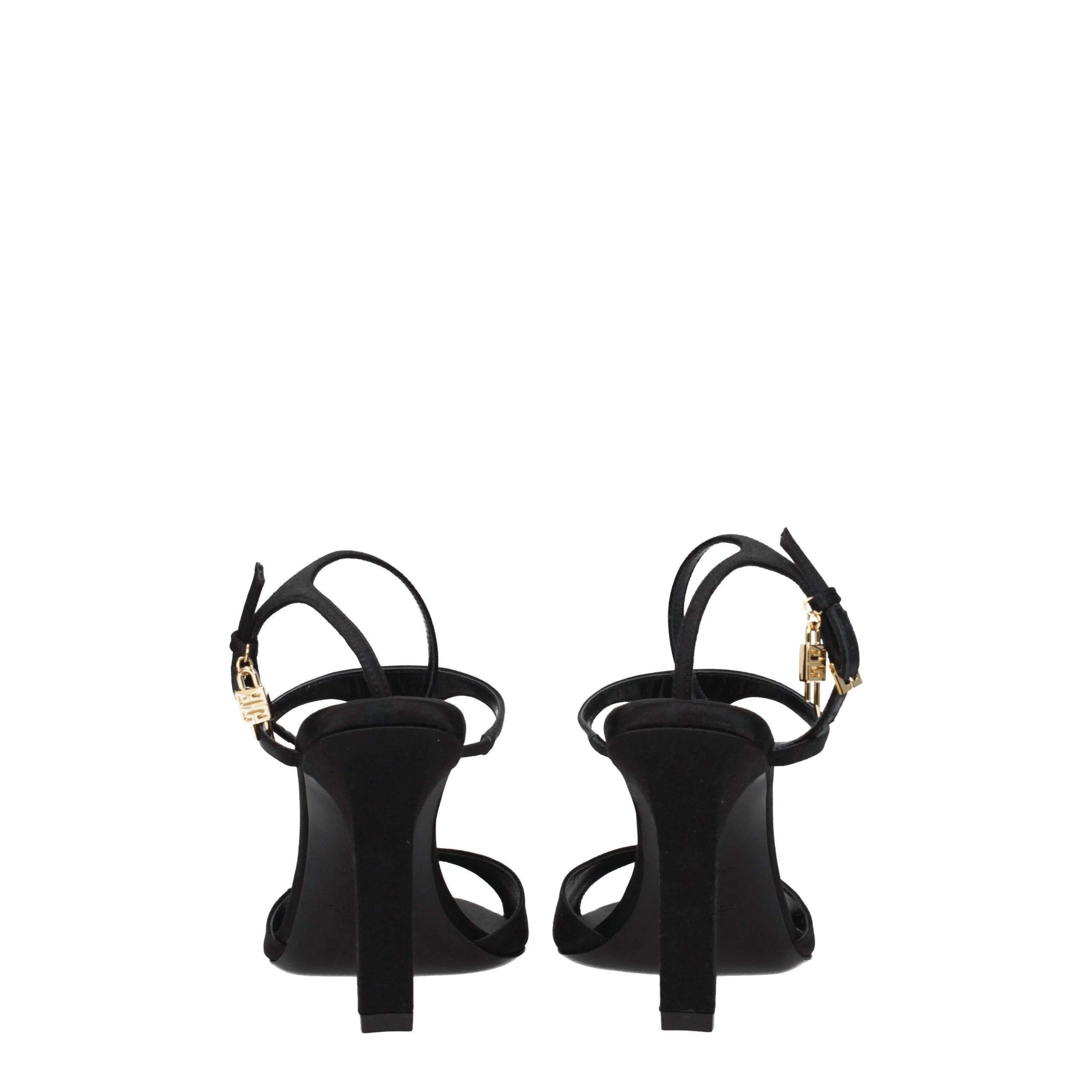 Givenchy Black Satin Stiletto Heels Sandals - EU41/US11