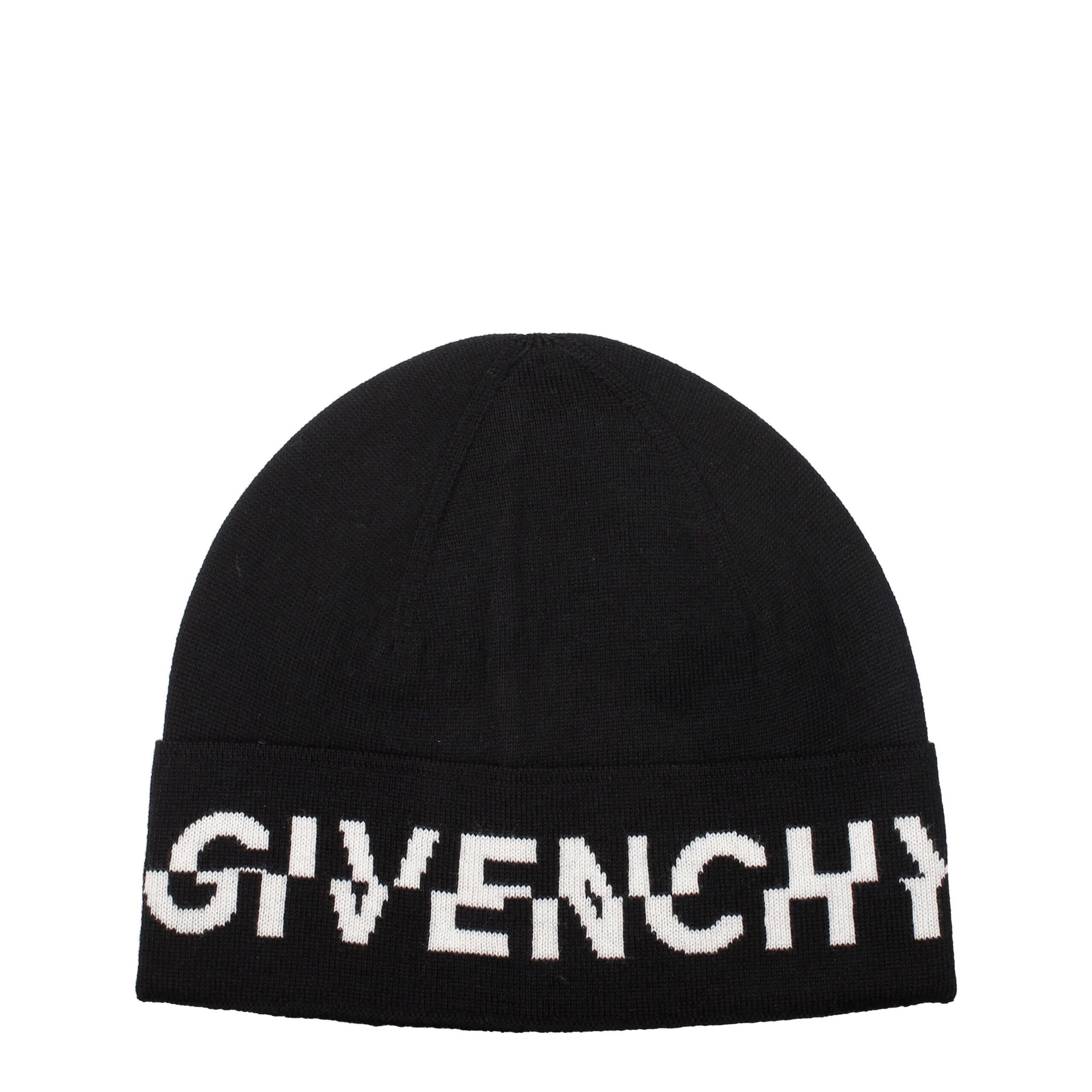 Czapka beanie czarna z wełny od Givenchy - UNI