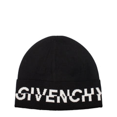 Czapka beanie czarna z wełny od Givenchy - UNI