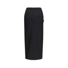 Givenchy Black Wool Oves Aries Midi Skirt - IT38 | S