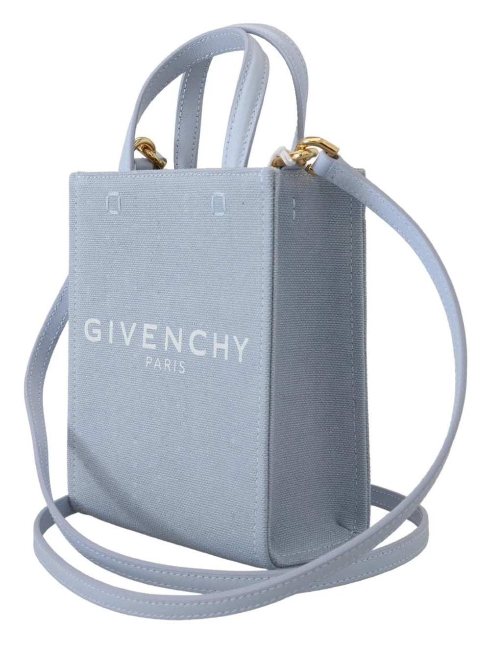 Givenchy Blue Coated Canvas Vertical Cloud Mini Shoulder Bag - Shoulder Bags