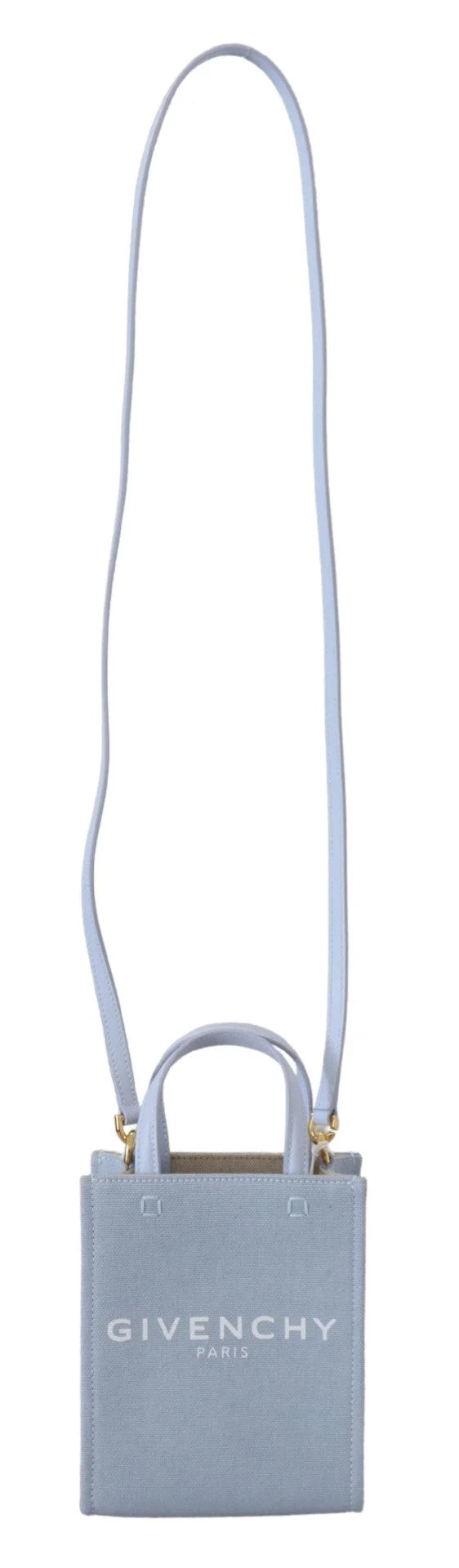 Givenchy Blue Coated Canvas Vertical Cloud Mini Shoulder Bag - Shoulder Bags