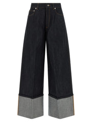 Givenchy Blue Cotton Flared Jeans