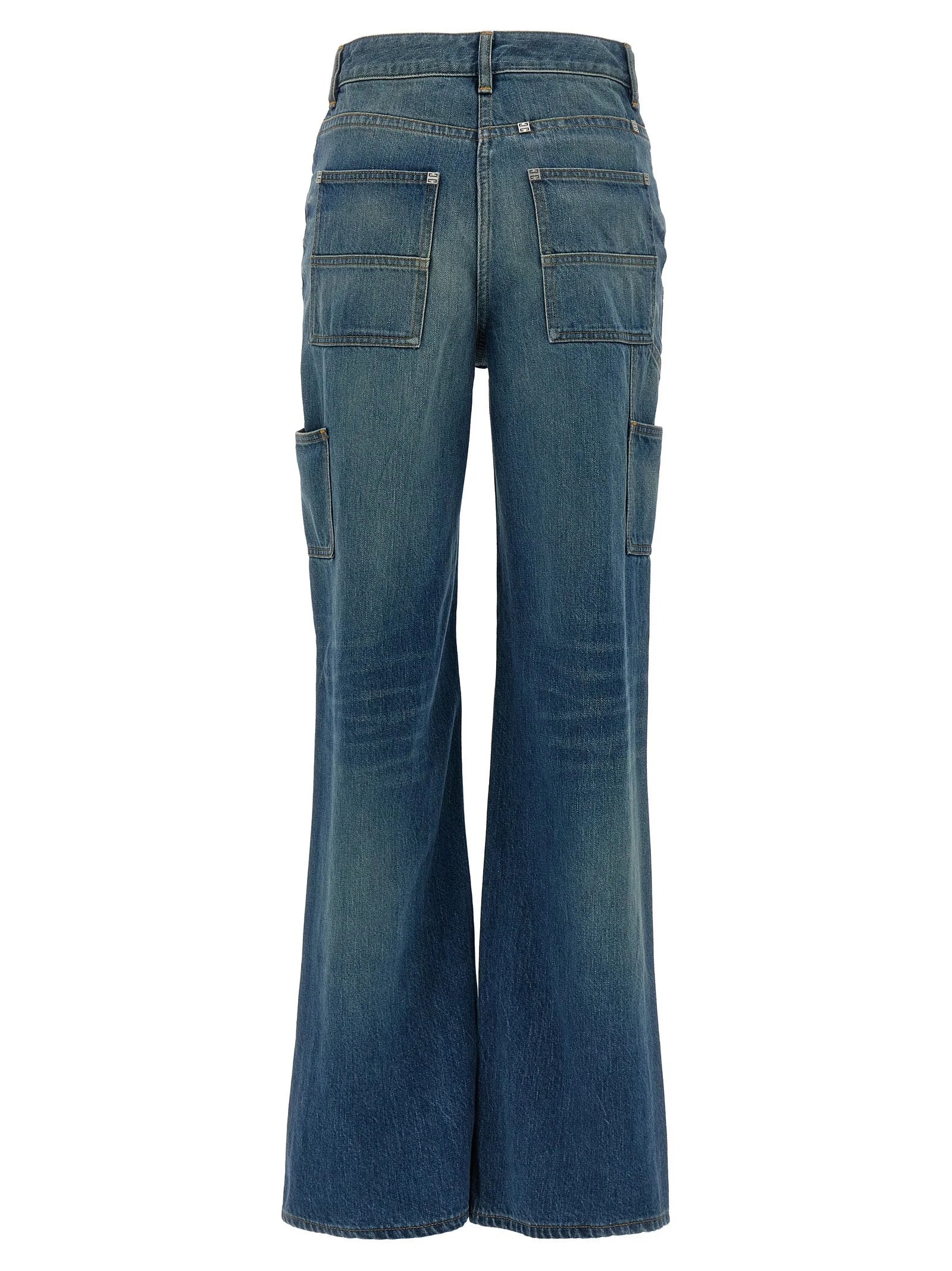 Givenchy Blue Cotton Flared Jeans