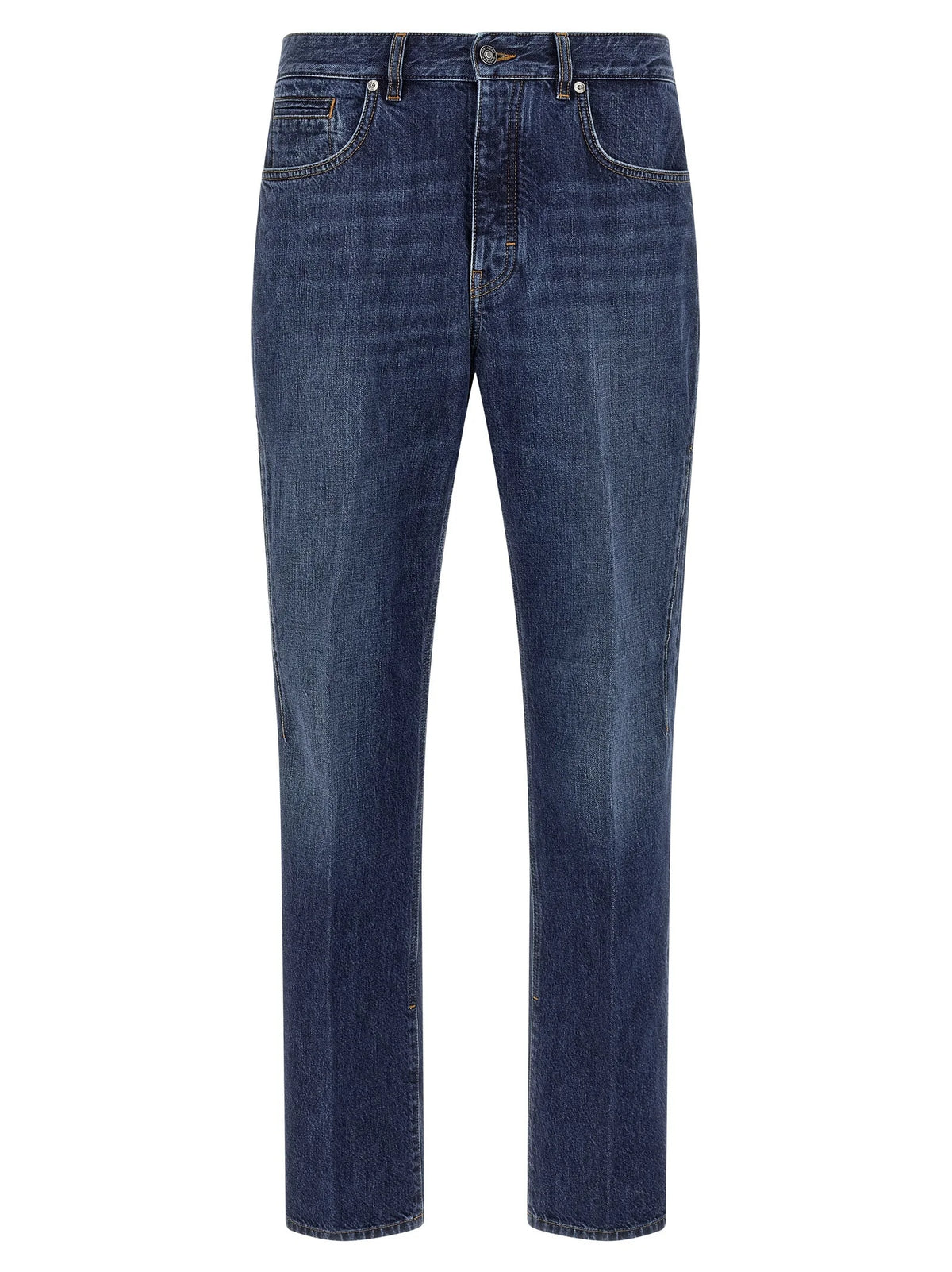 Givenchy Blue Cotton Straight-Leg Jeans