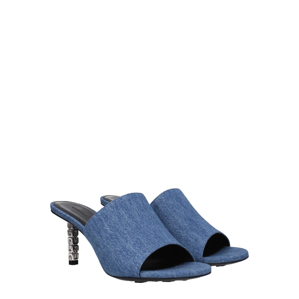 Givenchy Blue Fabric Platforms
