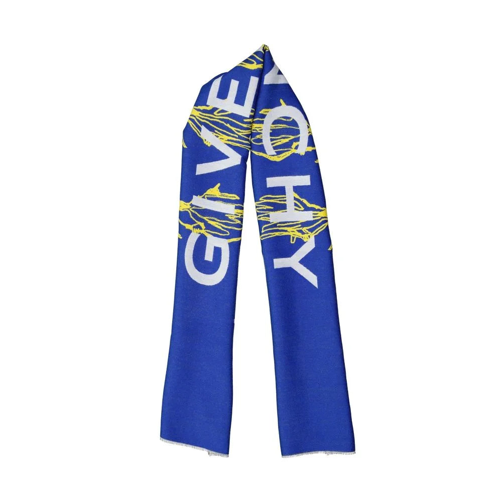 Givenchy Blue Silk Scarf - Scarves & Shawls