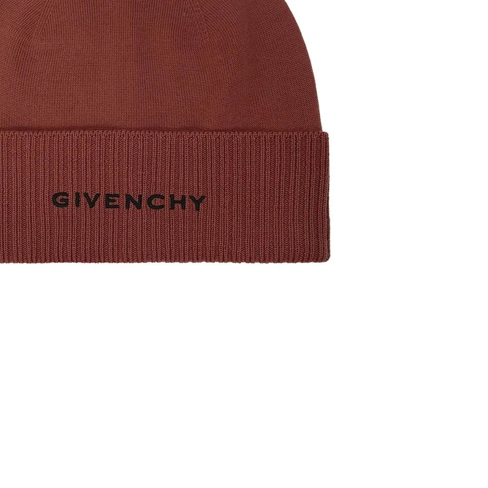 Givenchy Brown Wool Beanie - UNI