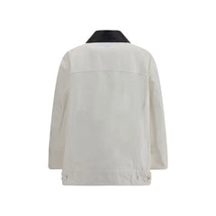 Givenchy Denim Jacket With Leather Collar