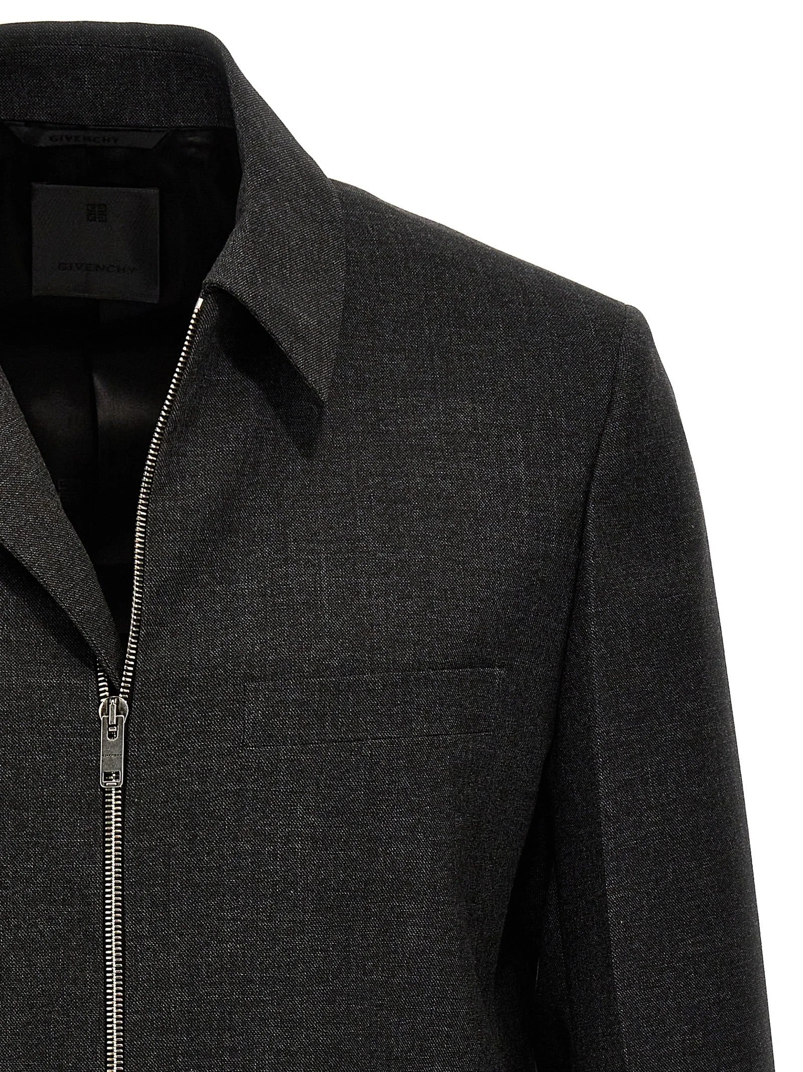 Givenchy Gray Virgin Wool Jacket - 48 | M