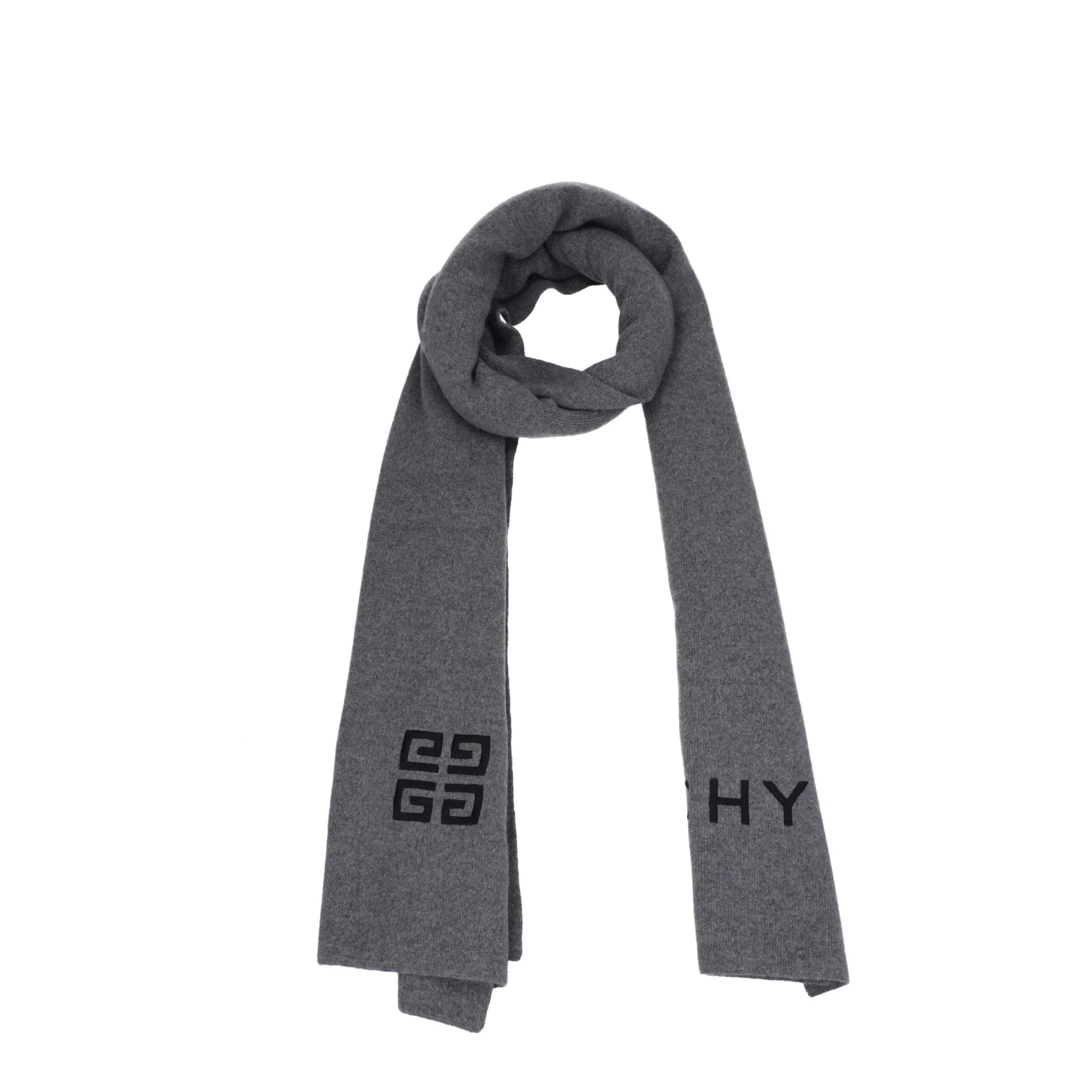 Givenchy Gray Wool Scarves